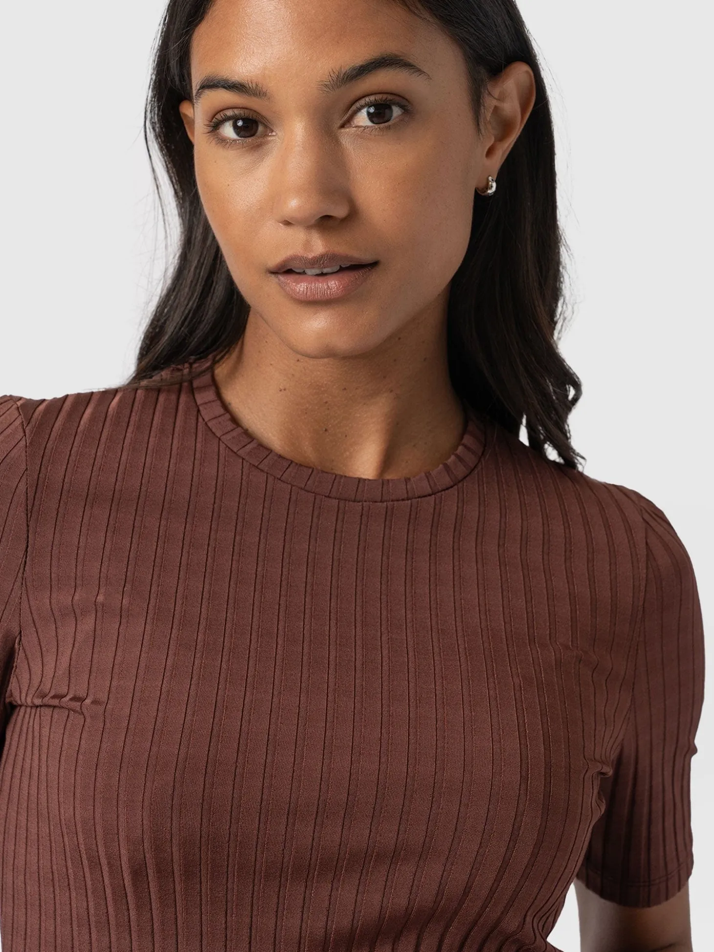 Adaline Tee - Maroon Rib