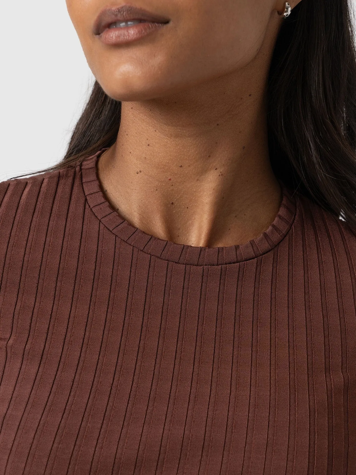 Adaline Tee - Maroon Rib