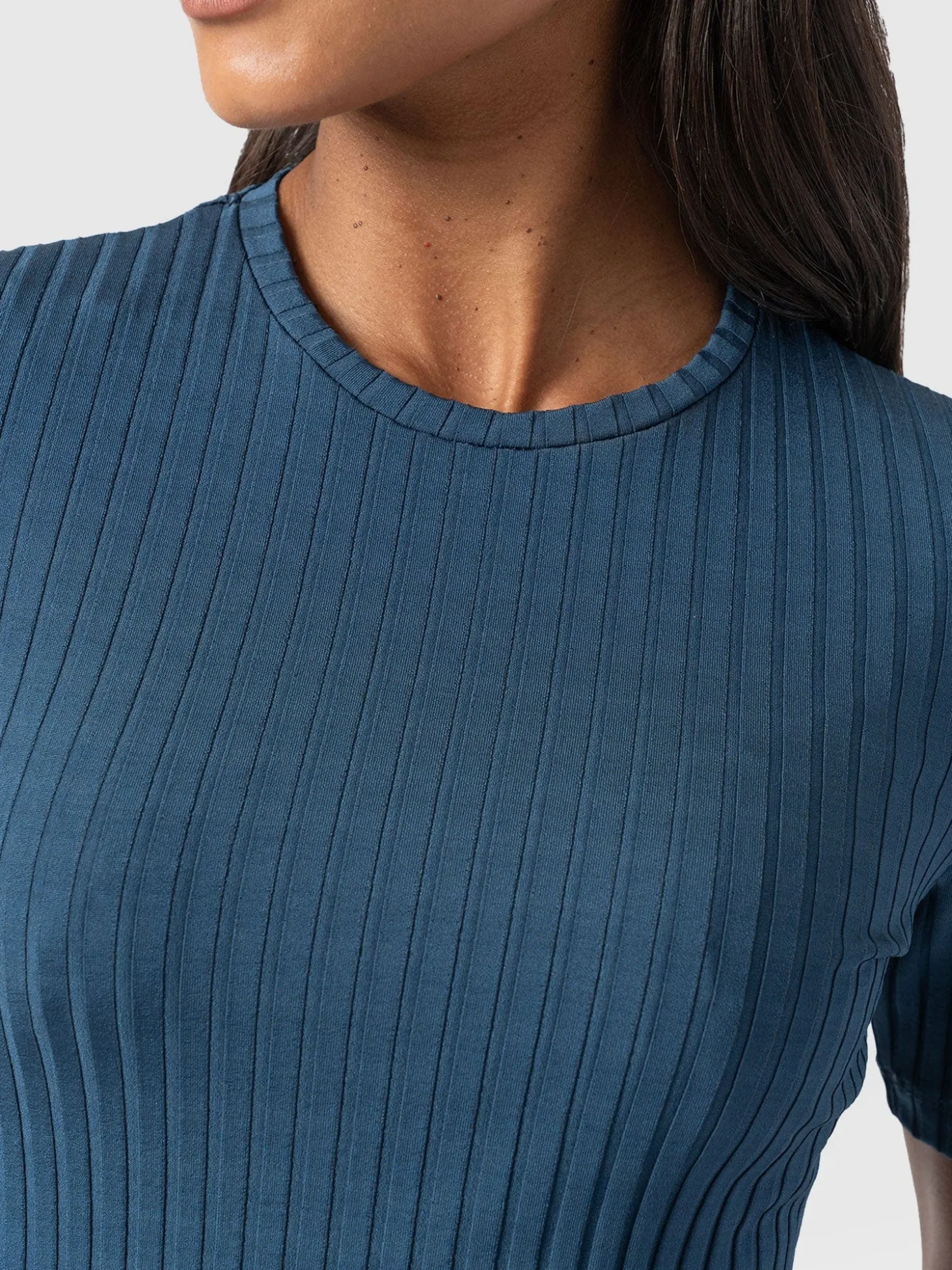 Adaline Tee - Teal Rib