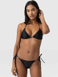 Alba Tie Side Bikini Bottom - Black