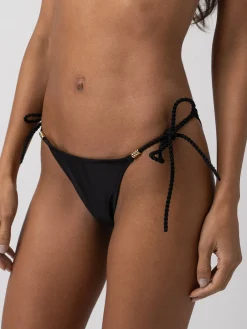 Alba Tie Side Bikini Bottom - Black