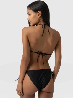 Alba Tie Side Bikini Bottom - Black