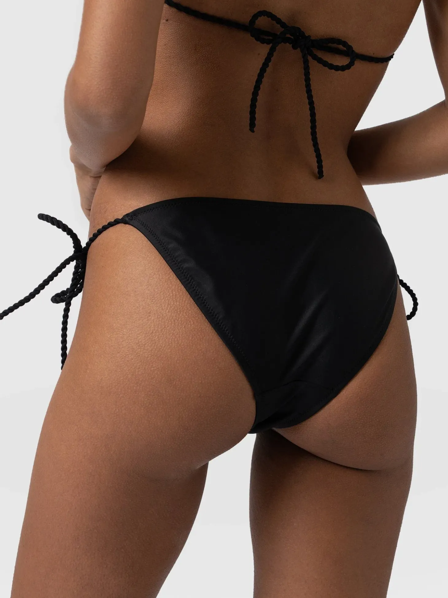 Alba Tie Side Bikini Bottom - Black