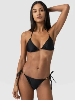 Alba Triangle Bikini Top - Black