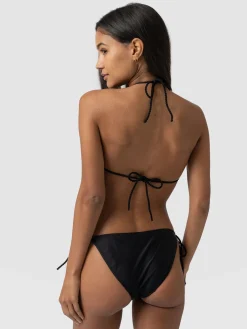 Alba Triangle Bikini Top - Black