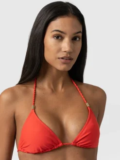 Alba Triangle Bikini Top - Red