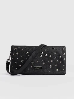 Alexis Studded Clutch - Black
