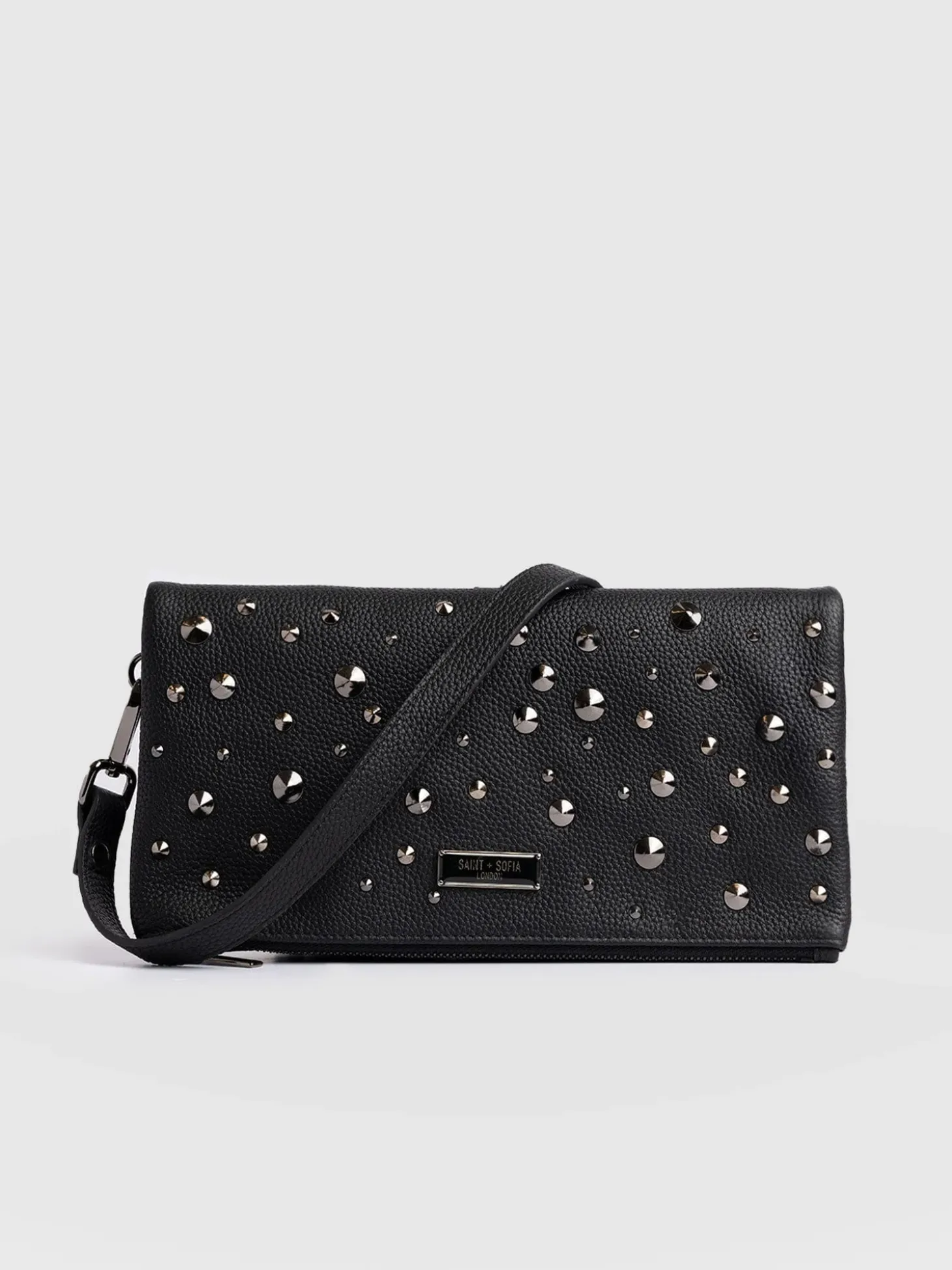 Alexis Studded Clutch - Black