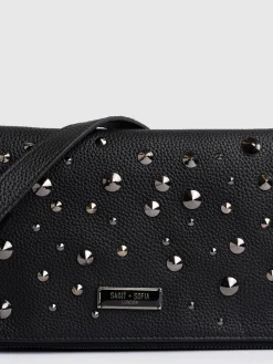 Alexis Studded Clutch - Black