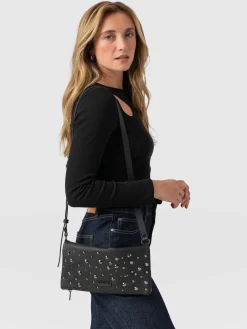 Alexis Studded Clutch - Black