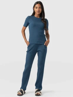 Apartment Pant - Teal Rib