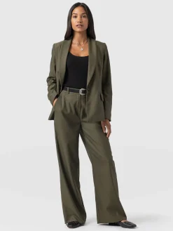 Argent Wide Leg Pant - Khaki