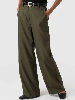 Argent Wide Leg Pant - Khaki