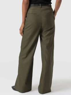 Argent Wide Leg Pant - Khaki