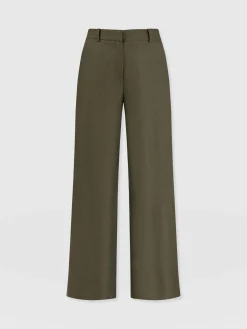 Argent Wide Leg Pant - Khaki