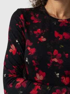 Austen Crew Neck Long Sleeve Tee - Pink Aurora