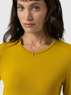Austen Crew Neck Long Sleeve Tee - Mustard