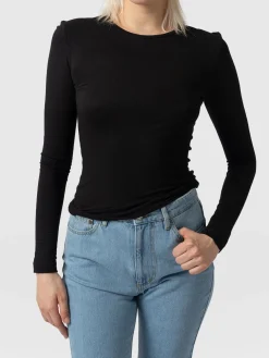 Austen Crew Neck Tee - Black