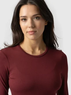 Austen Crew Neck Tee - Burgundy