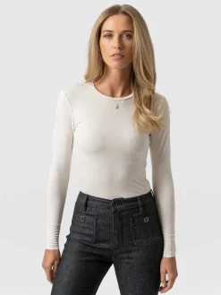 Austen Crew Neck Tee - Cream