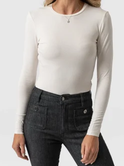 Austen Crew Neck Tee - Cream