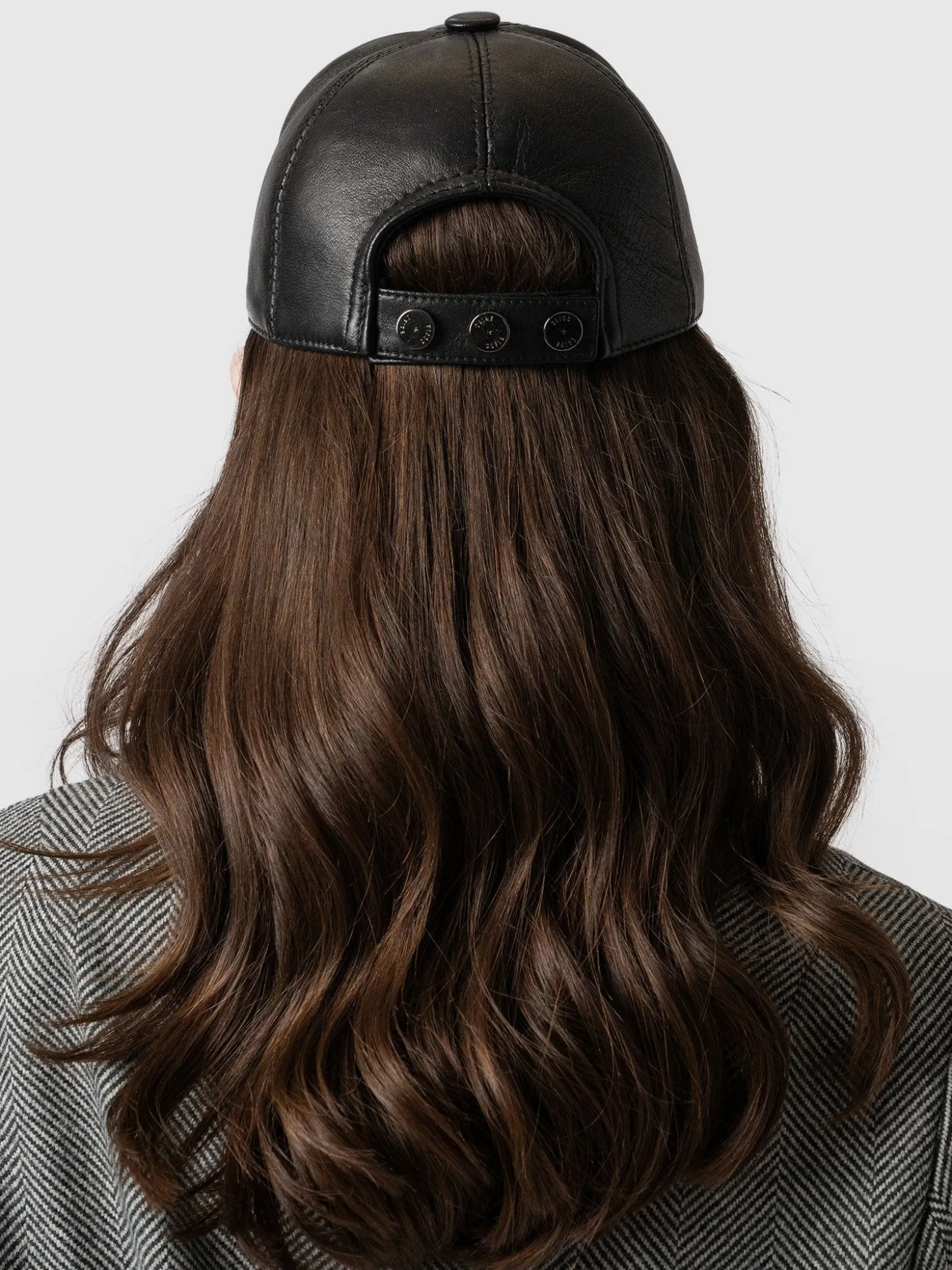Avalon Leather Baseball Cap - Black