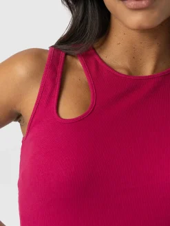 Axel Cut Out Vest - Fuchsia Pink