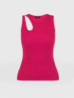 Axel Cut Out Vest - Fuchsia Pink