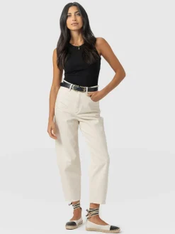 Barrel Leg Jean - Cream