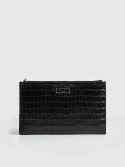Beauty Pouch - Black Croc