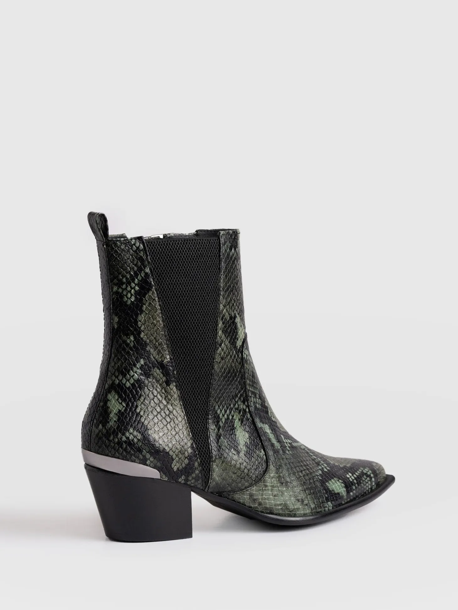 Billie Snake Boot - Green