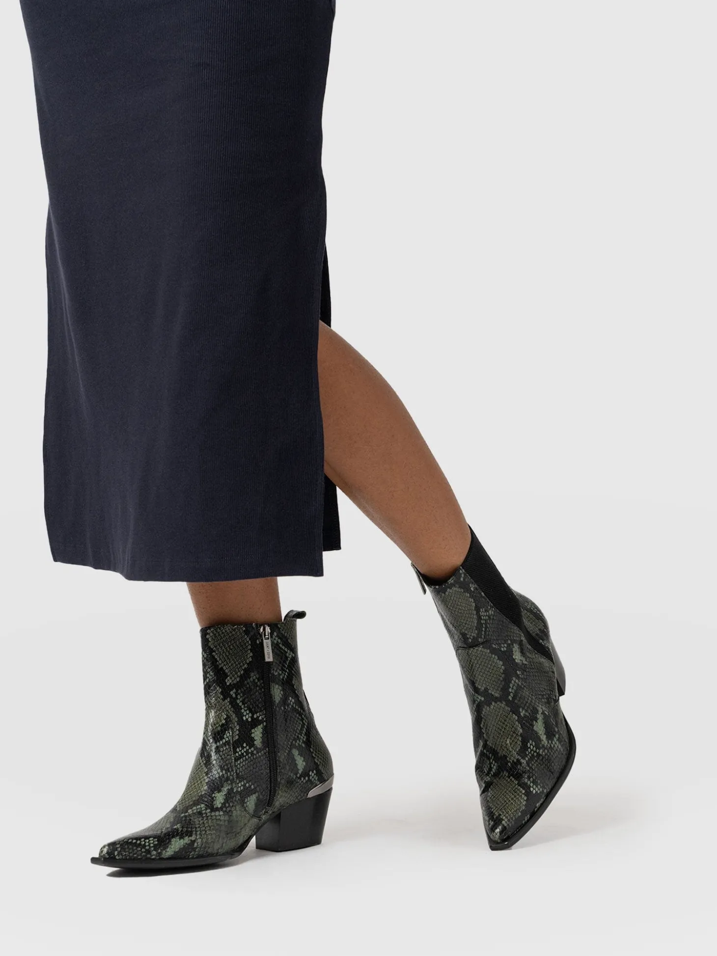 Billie Snake Boot - Green