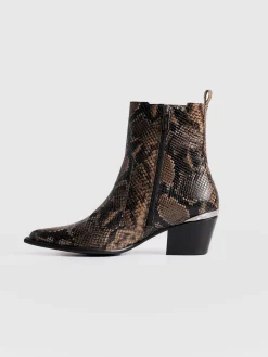 Billie Snake Boot - Taupe
