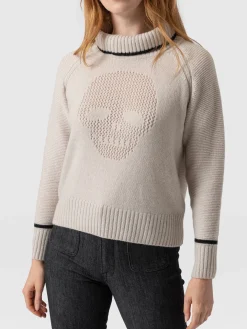 Blake Cashmere Skull Sweater - Cream