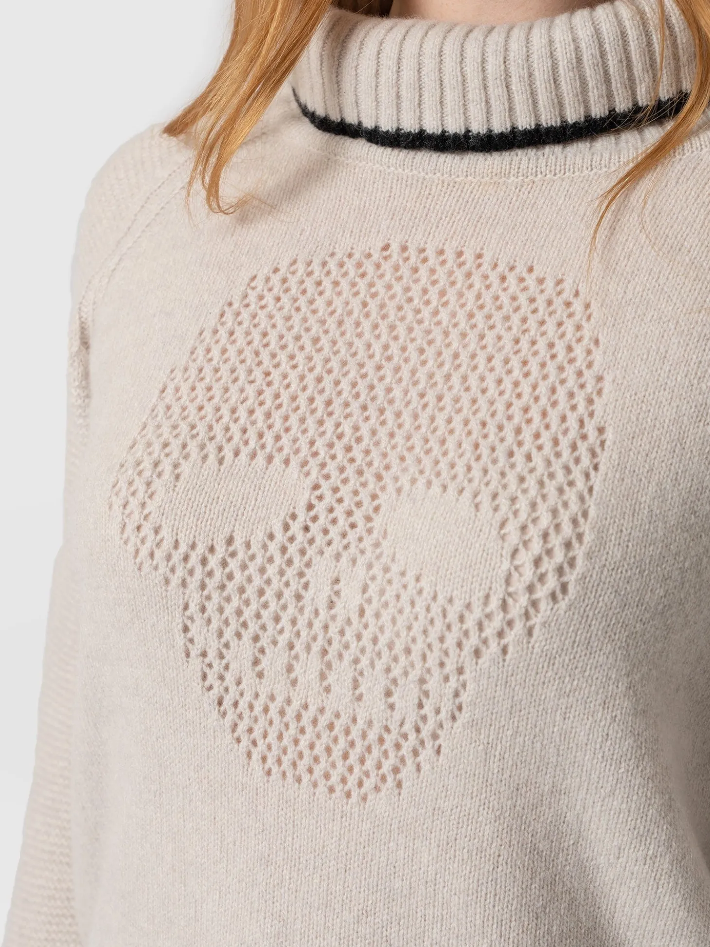Blake Cashmere Skull Sweater - Cream