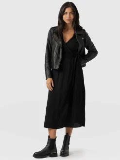 Bonnie Wrap Dress - Black