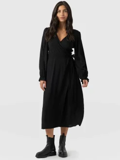 Bonnie Wrap Dress - Black