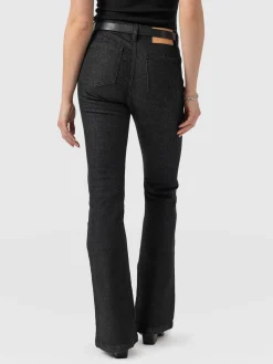 Bowie Stretch Flare Jeans - Black Wash