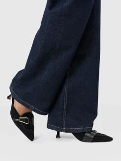 Bridget Sling Back Heels - Black