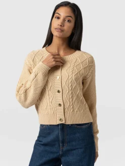 Bronte Cable Cardigan - Yellow