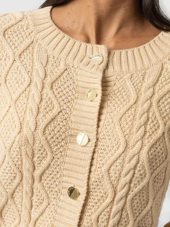 Bronte Cable Cardigan - Yellow