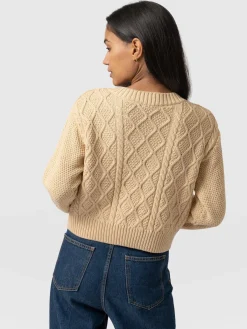 Bronte Cable Cardigan - Yellow