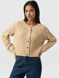 Bronte Cable Cardigan - Yellow