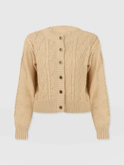 Bronte Cable Cardigan - Yellow