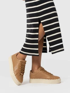 Brook Scallop Sneaker - Tan