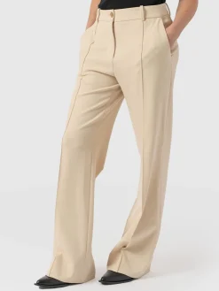 Cambridge Tailored Wide Leg Pant - Beige