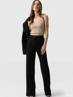 Cambridge Tailored Wide Leg Pant - Black