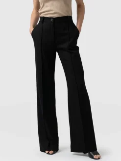 Cambridge Tailored Wide Leg Pant - Black