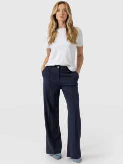 Cambridge Tailored Wide Leg Pant - Navy