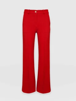Cambridge Tailored Wide Leg Pant - Red